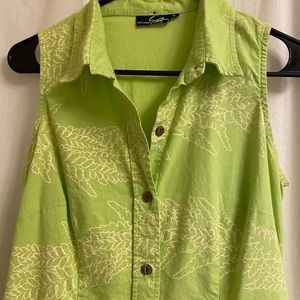 SIG ZANE SHORT SLEEVE COLLARED DRESS GREEN